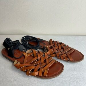 American Eagle Outfitters Women’s 7 Leather Strappy Sandals
